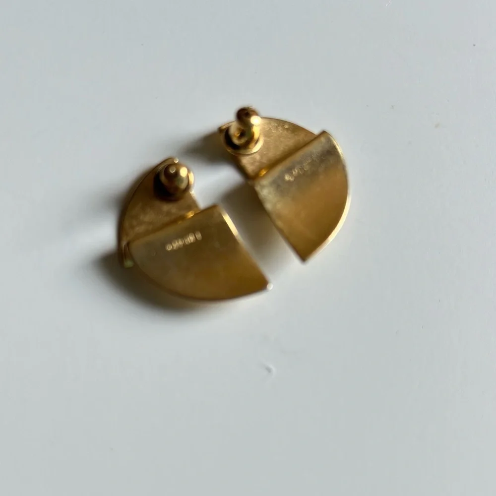 Vintage Monet Geometrical Folded Earrings